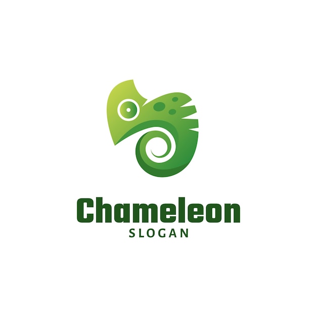 Chameleon logo design template