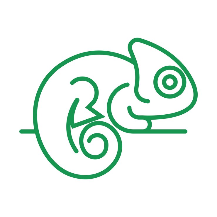 Vector chameleon logo icon design