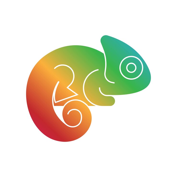 Vector chameleon logo icon design