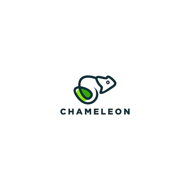 Chameleon logo vector icon design template