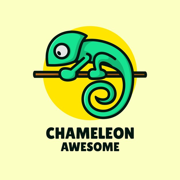 Vector chameleon logo