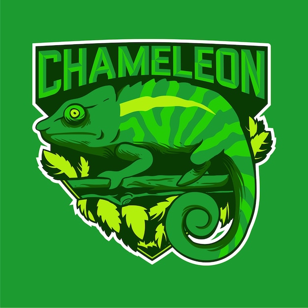 Chameleon mascot logo