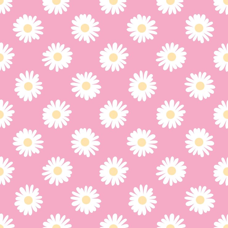 Vector chamomile pattern, vector seamless background. vector illustration