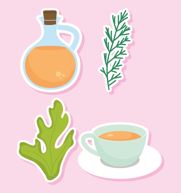 Chamomile tea icons