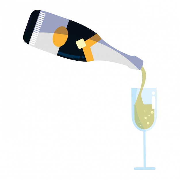 Vector champagne bottle icon