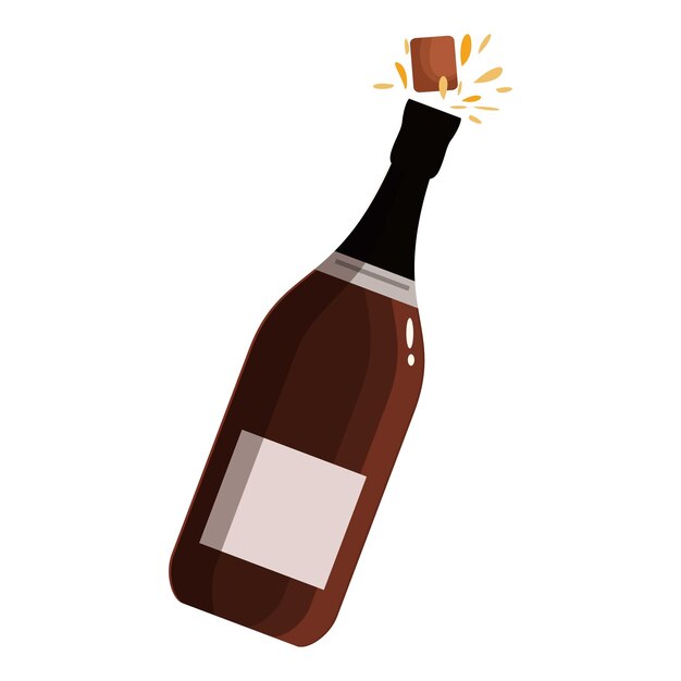Champagne bottle popping cork sparkling wine celebration