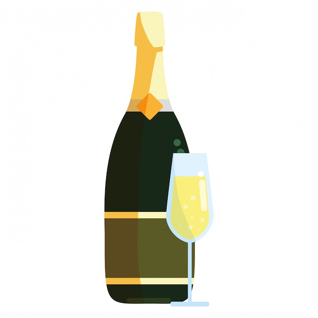 Champagne fles pictogram