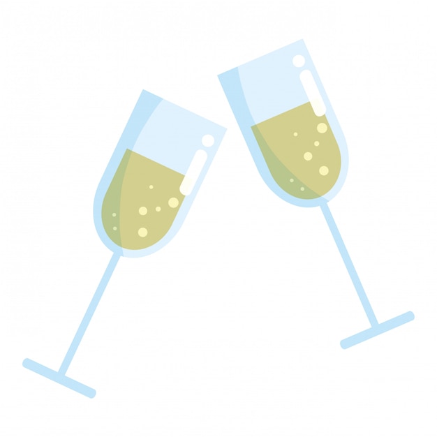 Vector champagne glass design