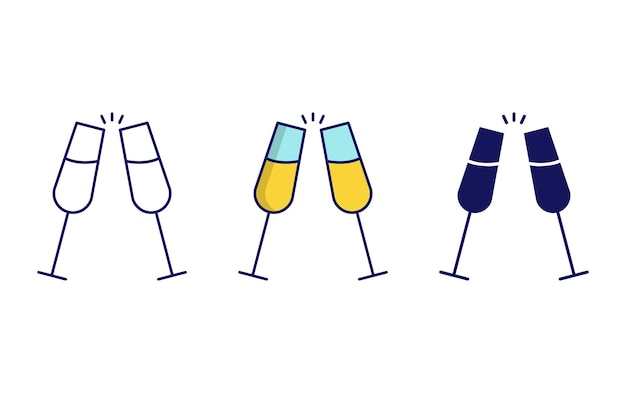 Champagne glass icon