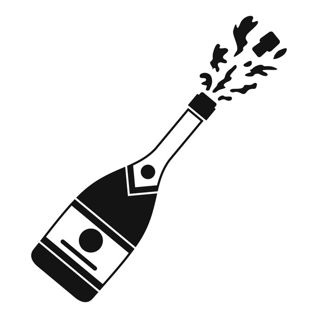 Champagne-pictogram eenvoudige illustratie van champagne vectorpictogram voor web