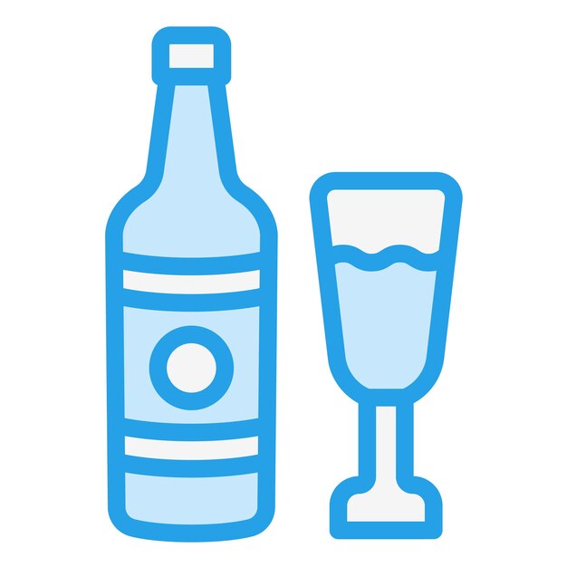 Champagne Vector Icon Design Illustration