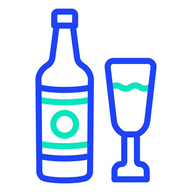 Champagne Vector Icon Design Illustration