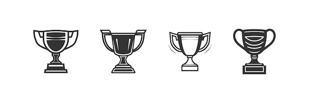 Vector champion cup icn set vector illustration design