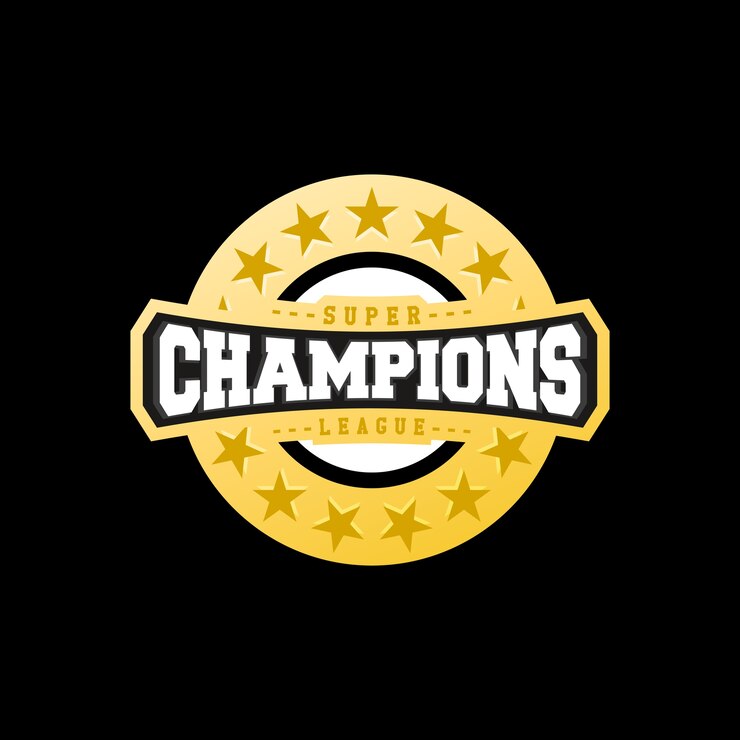 Champion sports league logo emblemバッジグラフィック・タイポグラフィー