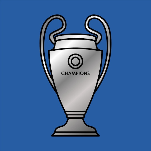 Champions league trophy illustration vector