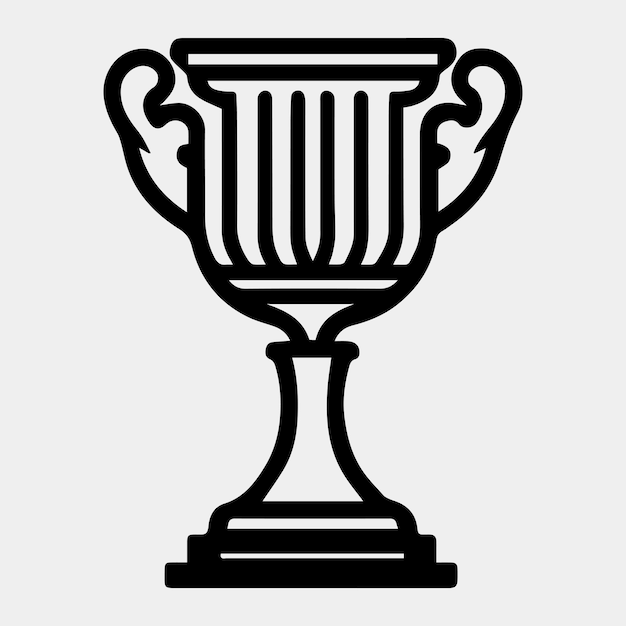 Championship cup isolated on white