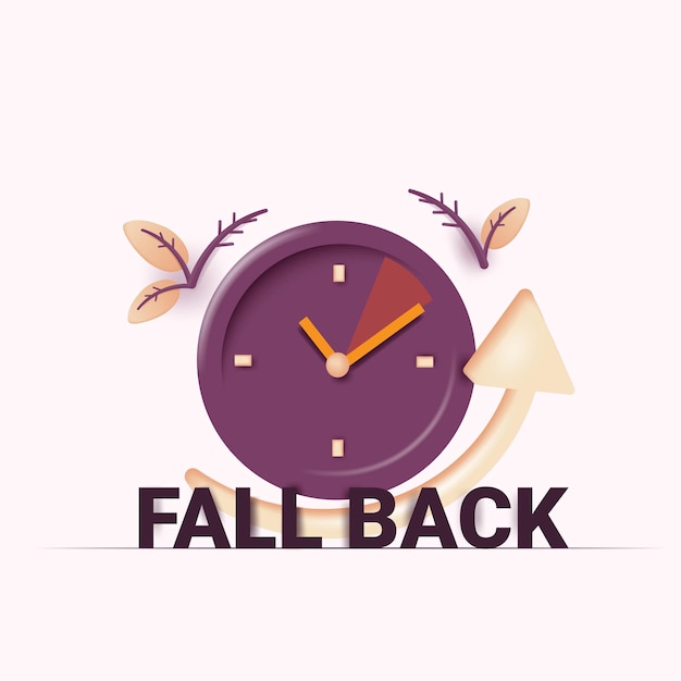 Clocks Go Back Autumn Clock Illustration Stock Vector (Royalty Free)  1827694316