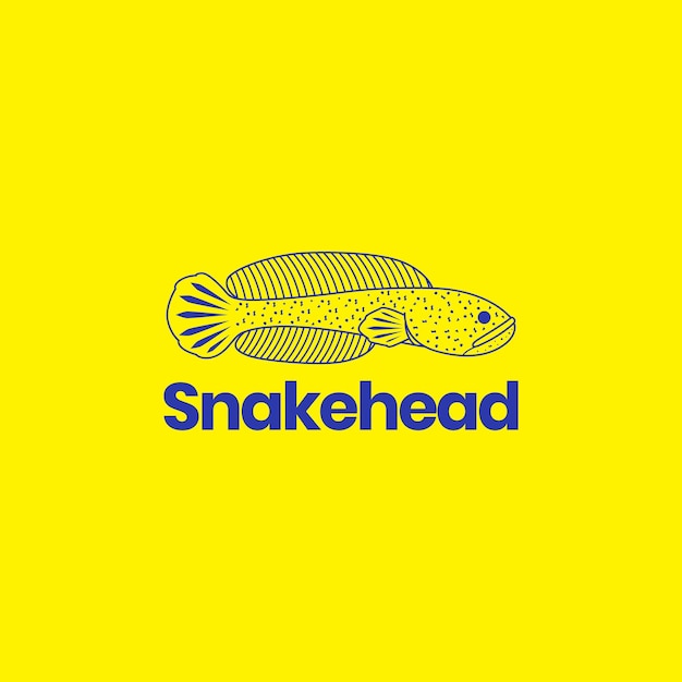 Vector channa snakehead logo design vector