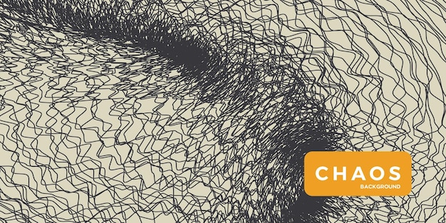 Chaos background. Abstract creative scribble line wave. Modern vector scratch illustration.