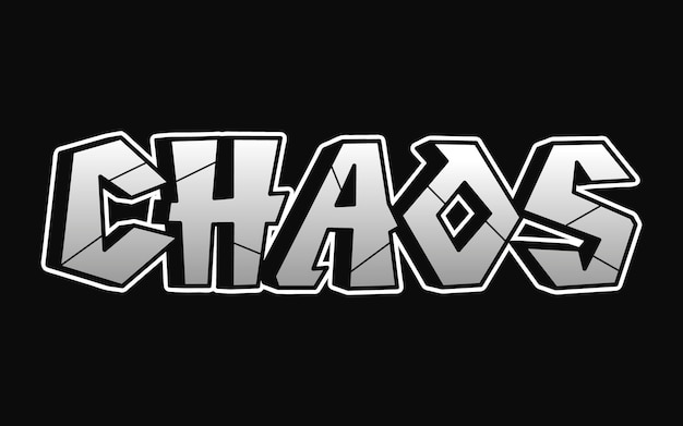 Chaos word graffiti style letters