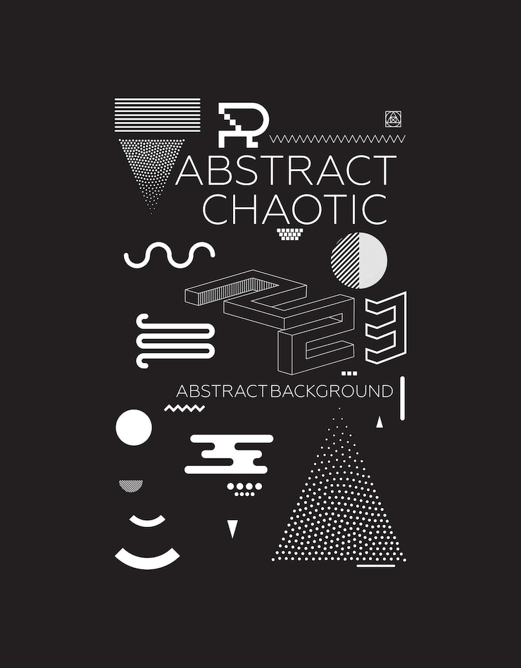 Vector chaotic abstract background