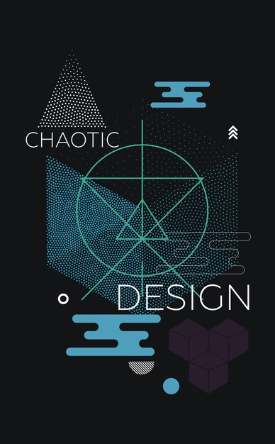 Chaotic Geometric Abstract Background