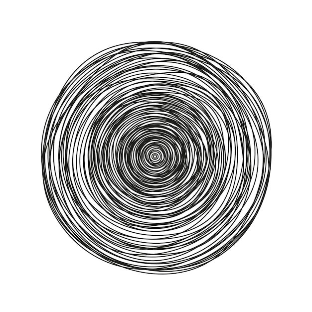 Chaotic line circle Minimalism linear art sketch circular symbol