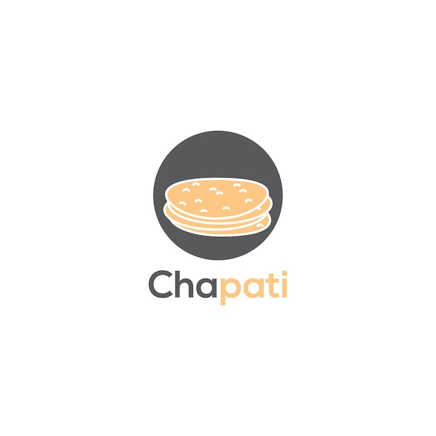 chapati logo design vector templet