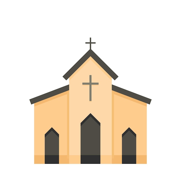 Chapel icon flat illustration of chapel vector icon for web