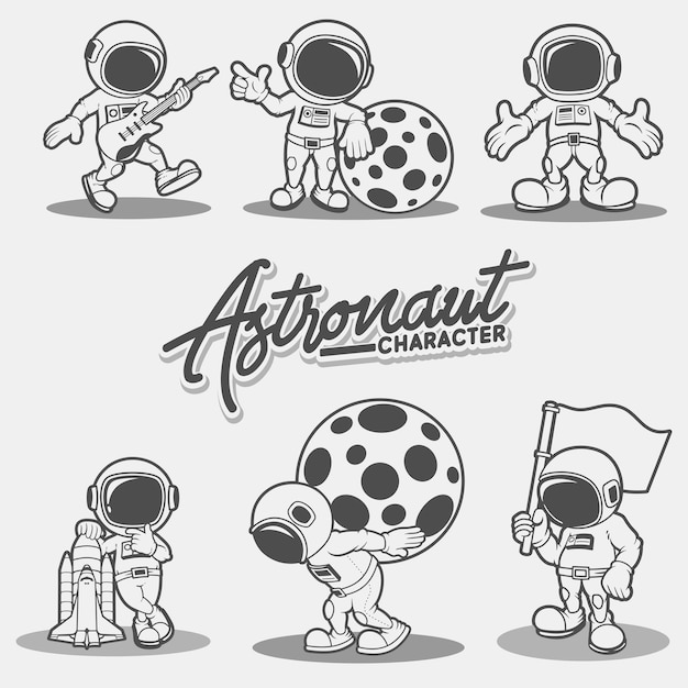 Vector character astronaut