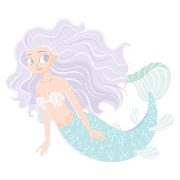 Character cartoon mermaid