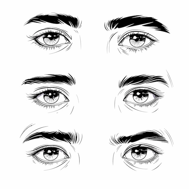 Vector character eyes