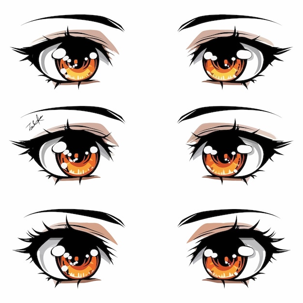 Vector character eyes