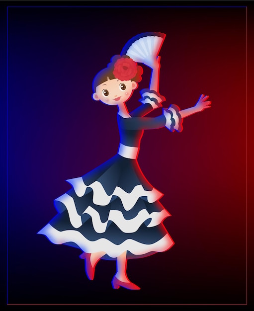 character highlight studio red blue effect club party girl woman