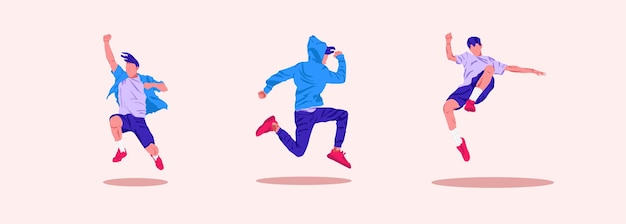 character illustration design. person jumping illustration design