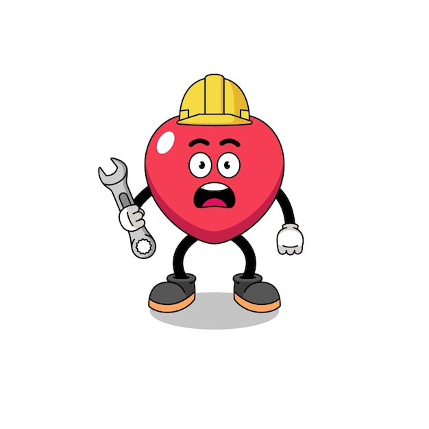 404エラーのキャラクターデザインと愛のキャラクターイラスト