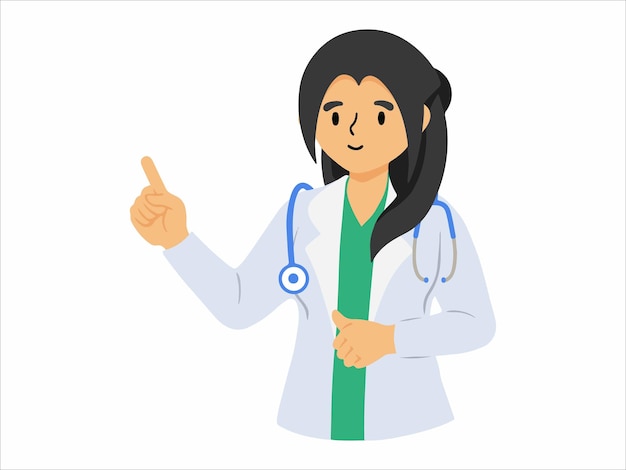 Vector character people doctor wearing uniform