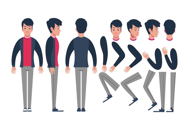 Vector character poses illustration