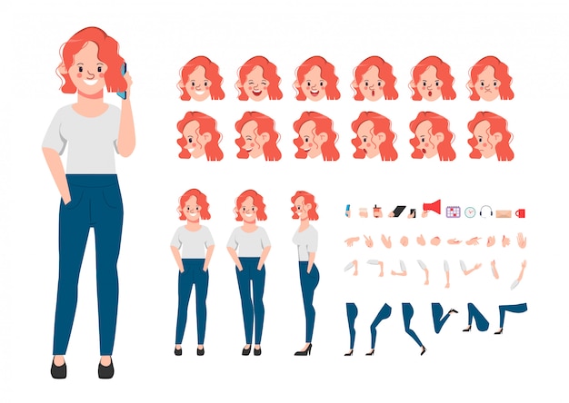 Vector character set for animation.
