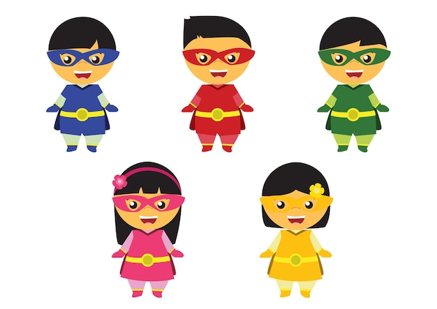 Character super hero kids