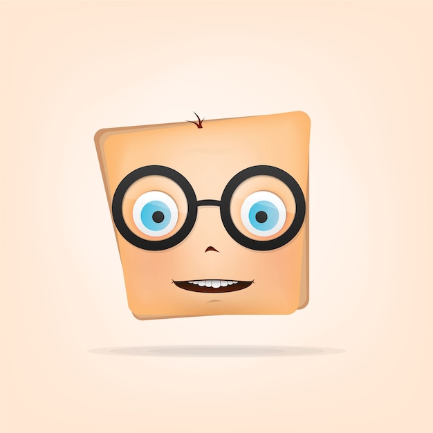 Vector character with glasses