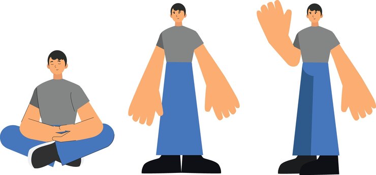 Vector character yoga