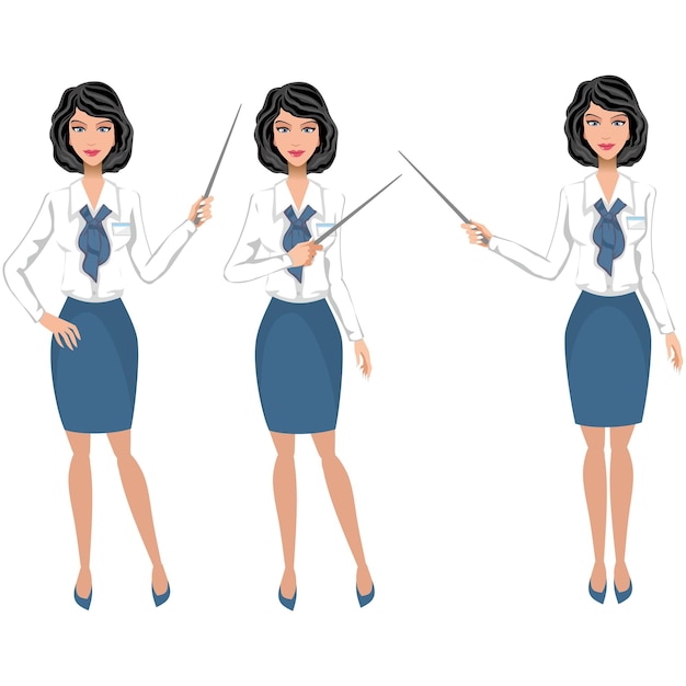 character young businesswoman flat illustration