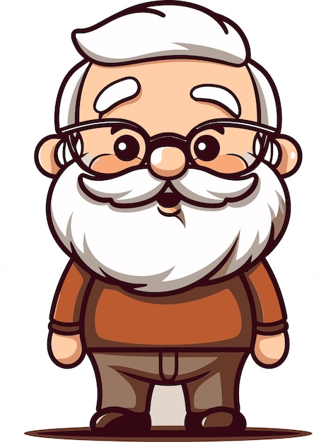 Vector characterful wisdom detailed vector of an elderly manseasoned elegance old man vector