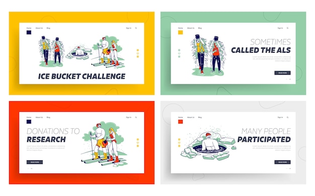 Characters Temper Landing Page Template Set