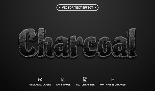 Charcoal Editable Vector Text Effect