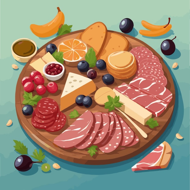 Vector charcuterie vector on a background