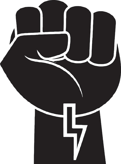 Vector charge hand fist symbol nemen voor leiderschap