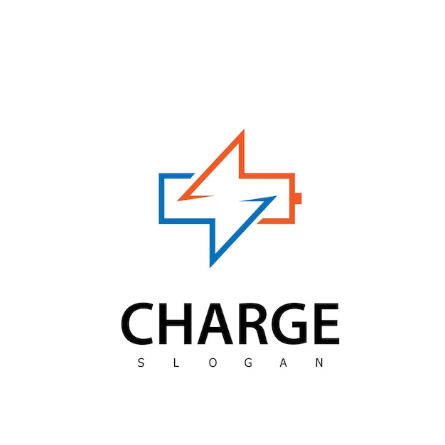 Логотип символа энергетической технологии заряда логотипа