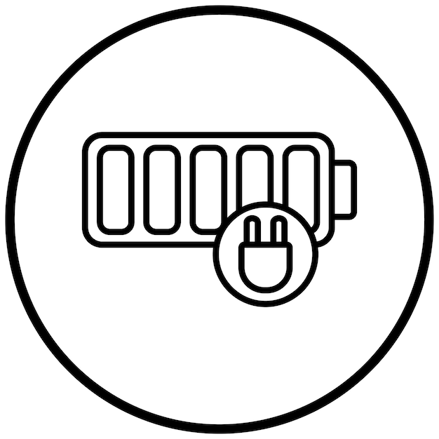 Vector charging battery icon style